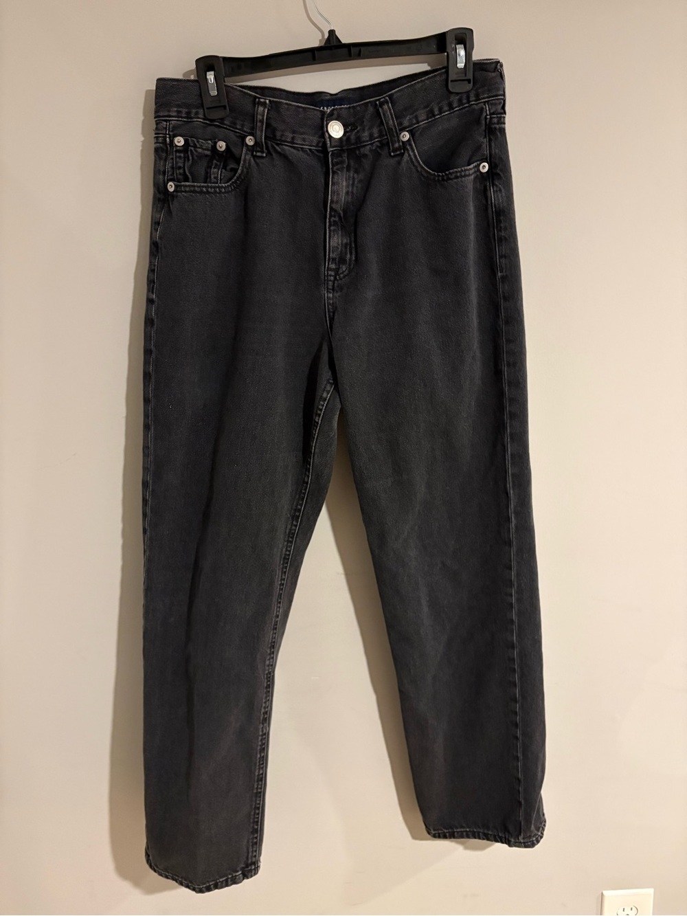 Aeropostale 90s Baggy Jeans Women’s 8 Regular Washed Black High Rise